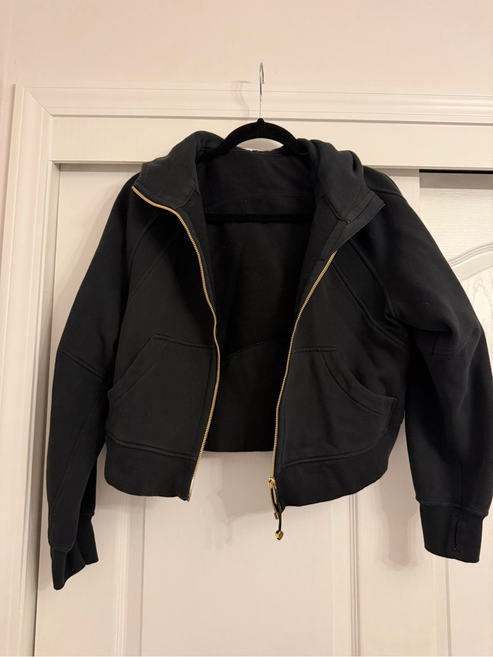 Black Lululemon Gold Full Zip Hoodie Jacket - Women